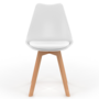 Voir la diapositive 3 : ID MARKET Lot de 4 chaises scandinaves SARA blanches pour salle à manger