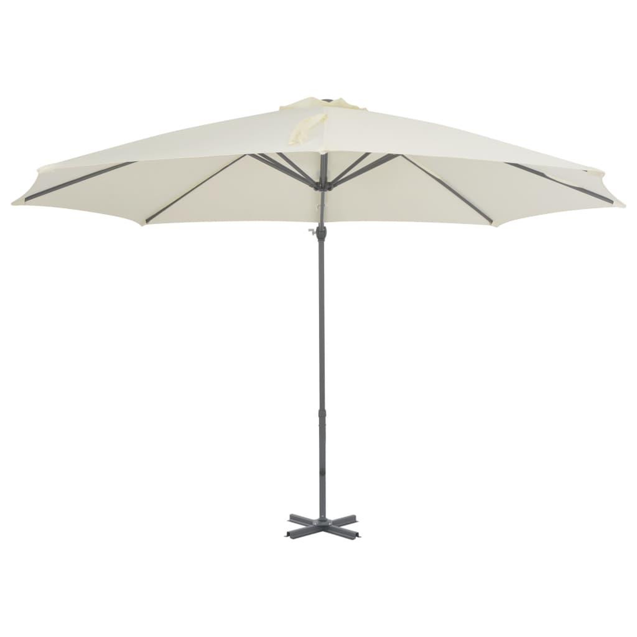 Voir la diapositive 2 : VIDAXL Parasol de jardin en porte-a-faux et poteau en aluminium sable