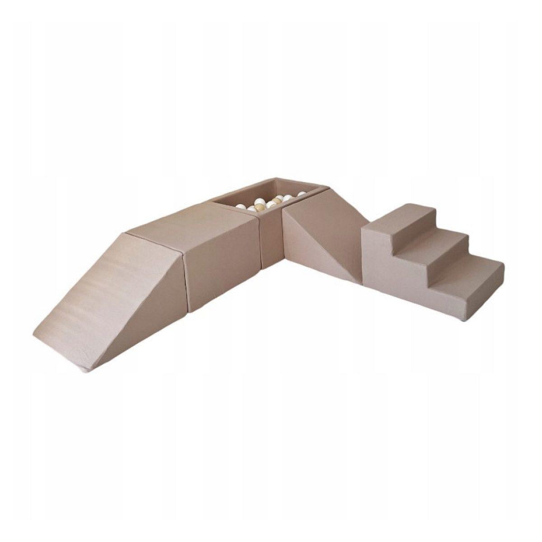 MONIO FOR KIDS Jeu en mousse 5 éléments avec mini piscine à balles beige