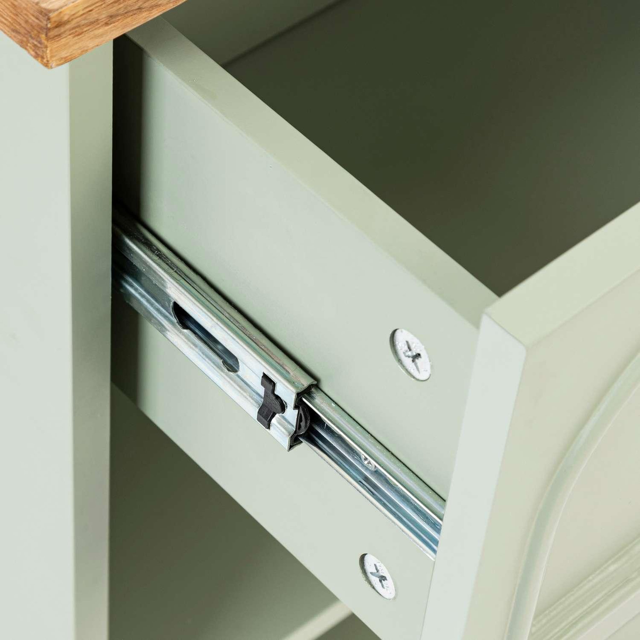 Voir la diapositive 5 : ATMOSPHERA Table de chevet en bois mohea - vert