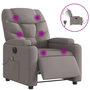 Voir la diapositive 2 : VIDAXL Fauteuil de massage inclinable electrique Taupe Tissu