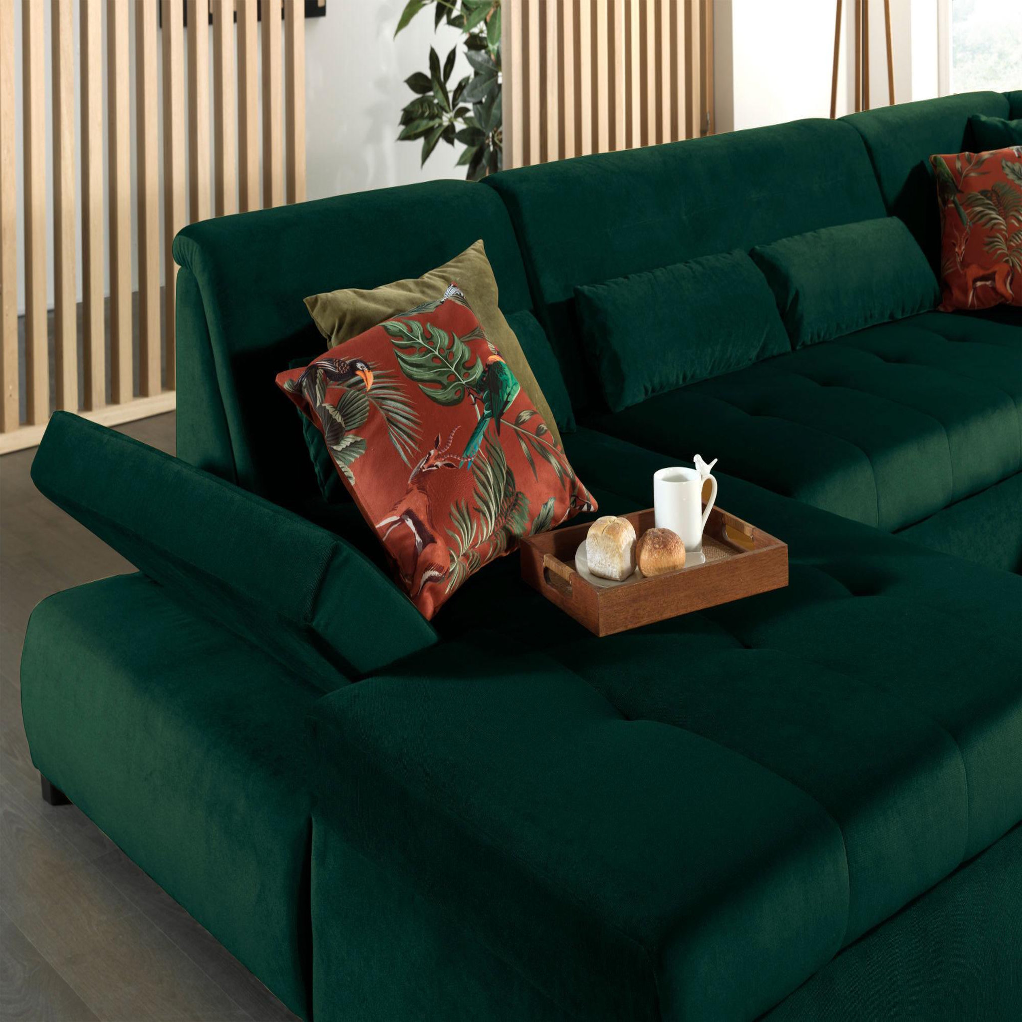 Voir la diapositive 3 : LISA DESIGN Vermont - canapé panoramique d'angle droit - 7 places - xxl - en velours