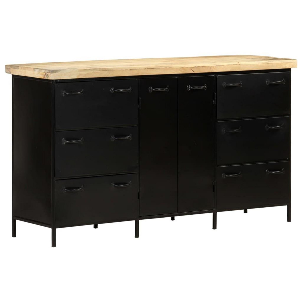 VIDAXL Buffet 140x38x76 cm Bois de manguier brut