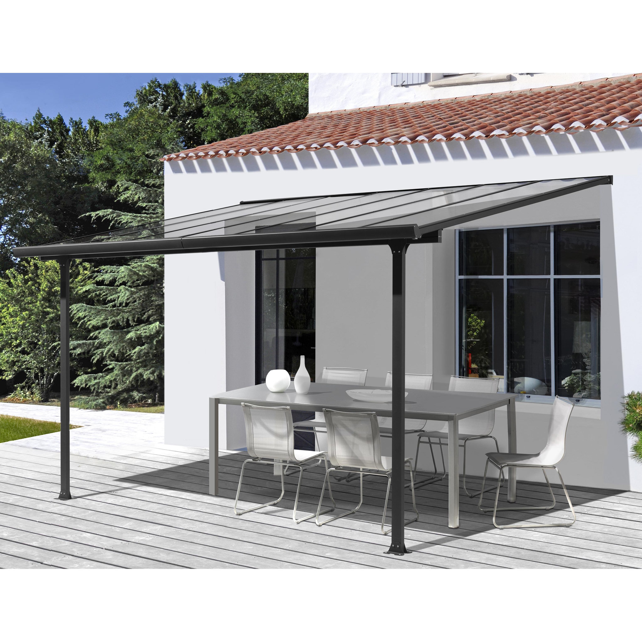 Pergola - Adossée - Aluminium - 9-21m²