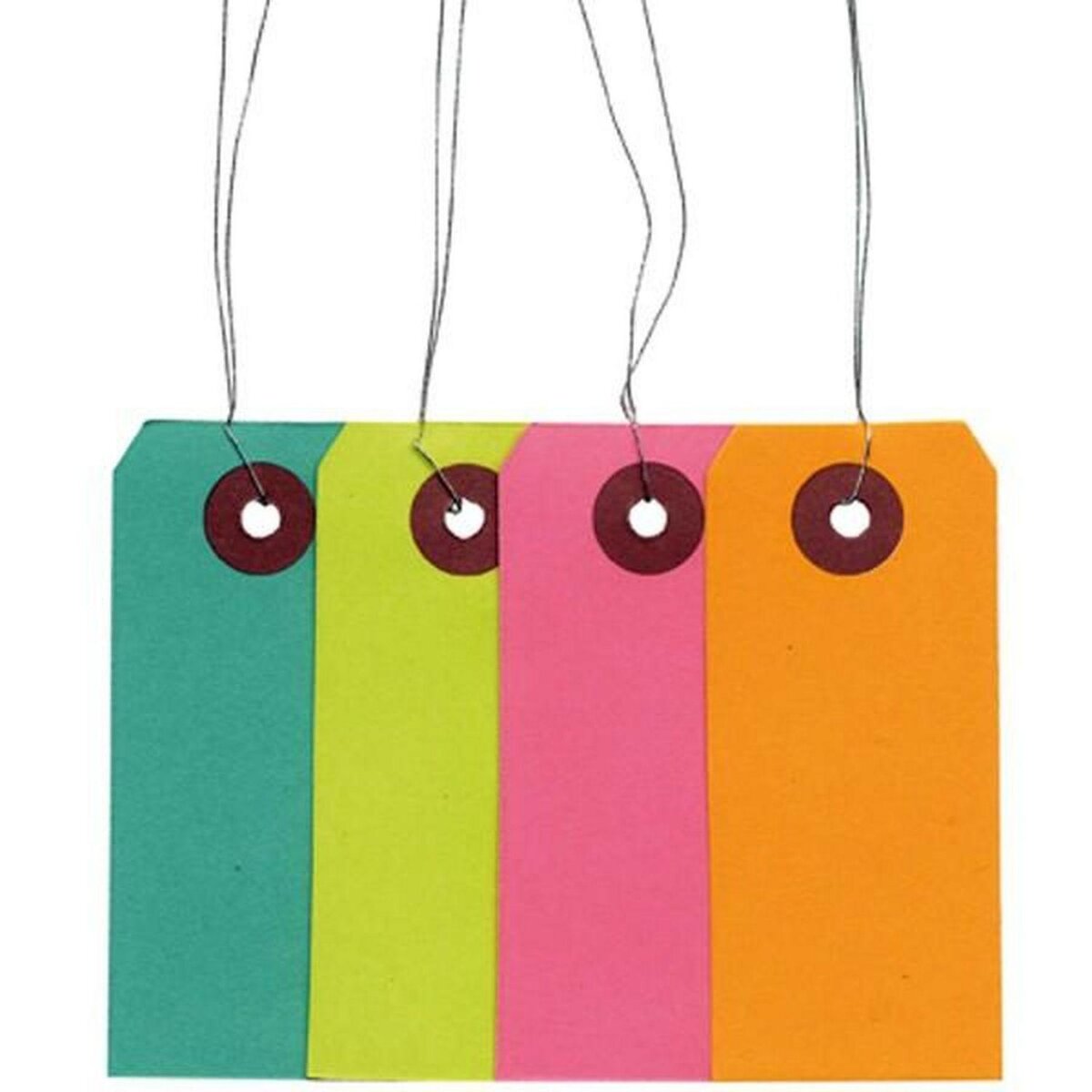 Artemio 80 étiquettes de couleur avec fil métallique