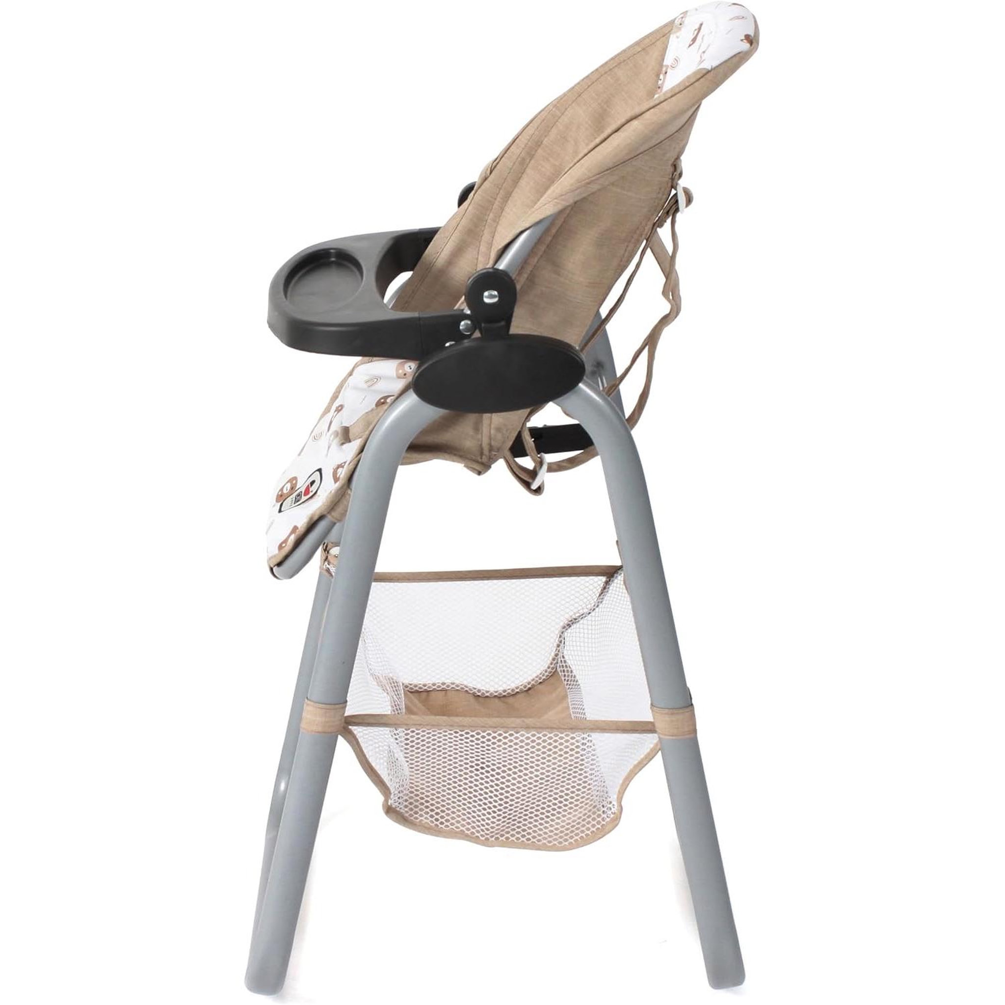 Voir la diapositive 2 : BAYER CHIC 2000 Chaise haute pour poupées Beige avec oursons