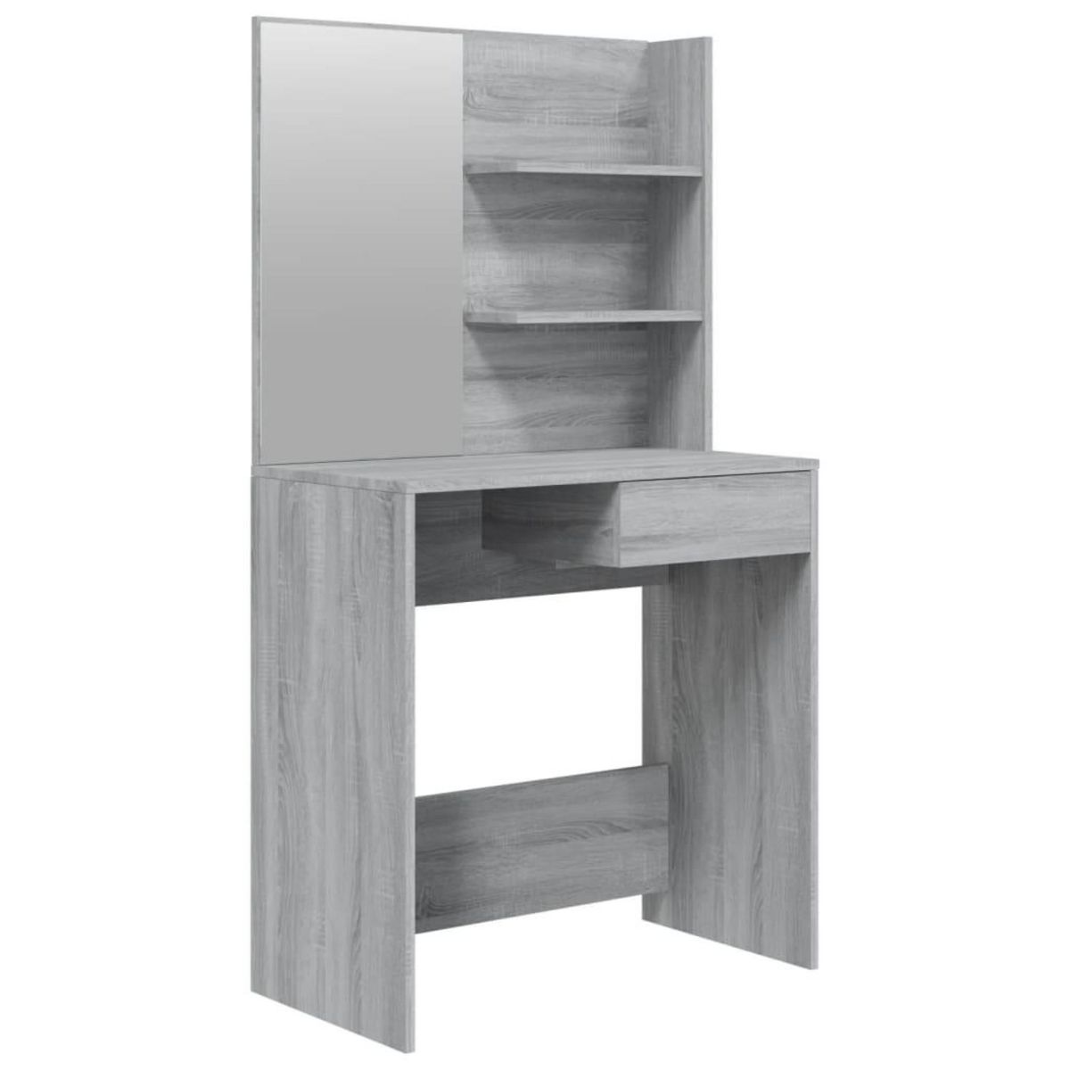 VIDAXL Coiffeuse avec miroir Sonoma gris 74,5x40x141 cm
