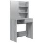Voir la diapositive 2 : VIDAXL Coiffeuse avec miroir Sonoma gris 74,5x40x141 cm