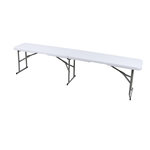 SUNNYDAYS Banc de réception pliable pour 3 à 4 personnes - Blanc
