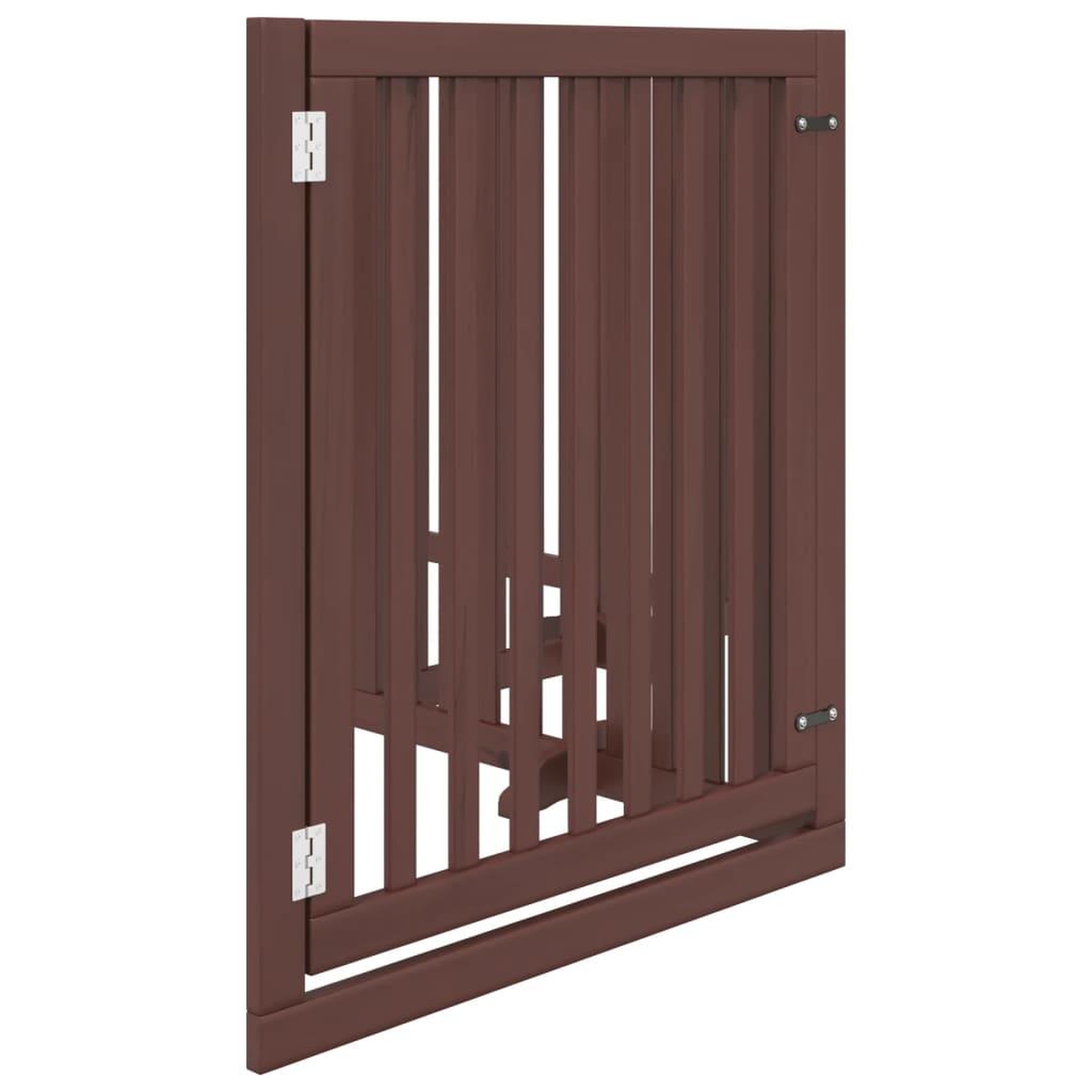Voir la diapositive 5 : VIDAXL Barriere pour chiens avec porte 4 panneaux bois de peuplier