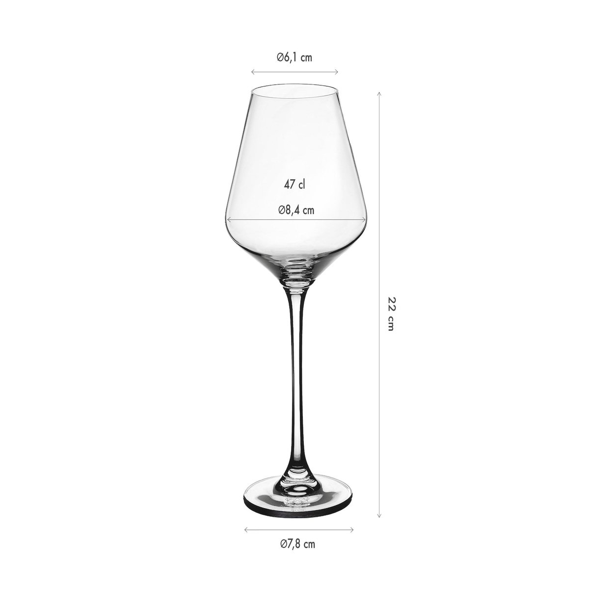 BJORN Verre à pied 47cl LAGOM - 6 pièces