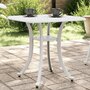 Voir la diapositive 1 : VIDAXL Table de jardin blanc 53x53x53 cm aluminium coule