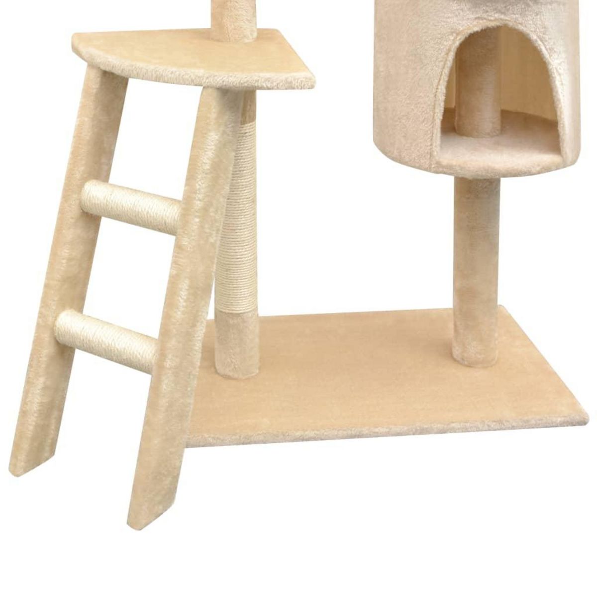 VIDAXL Arbre a chat avec griffoirs en sisal 150 cm Beige