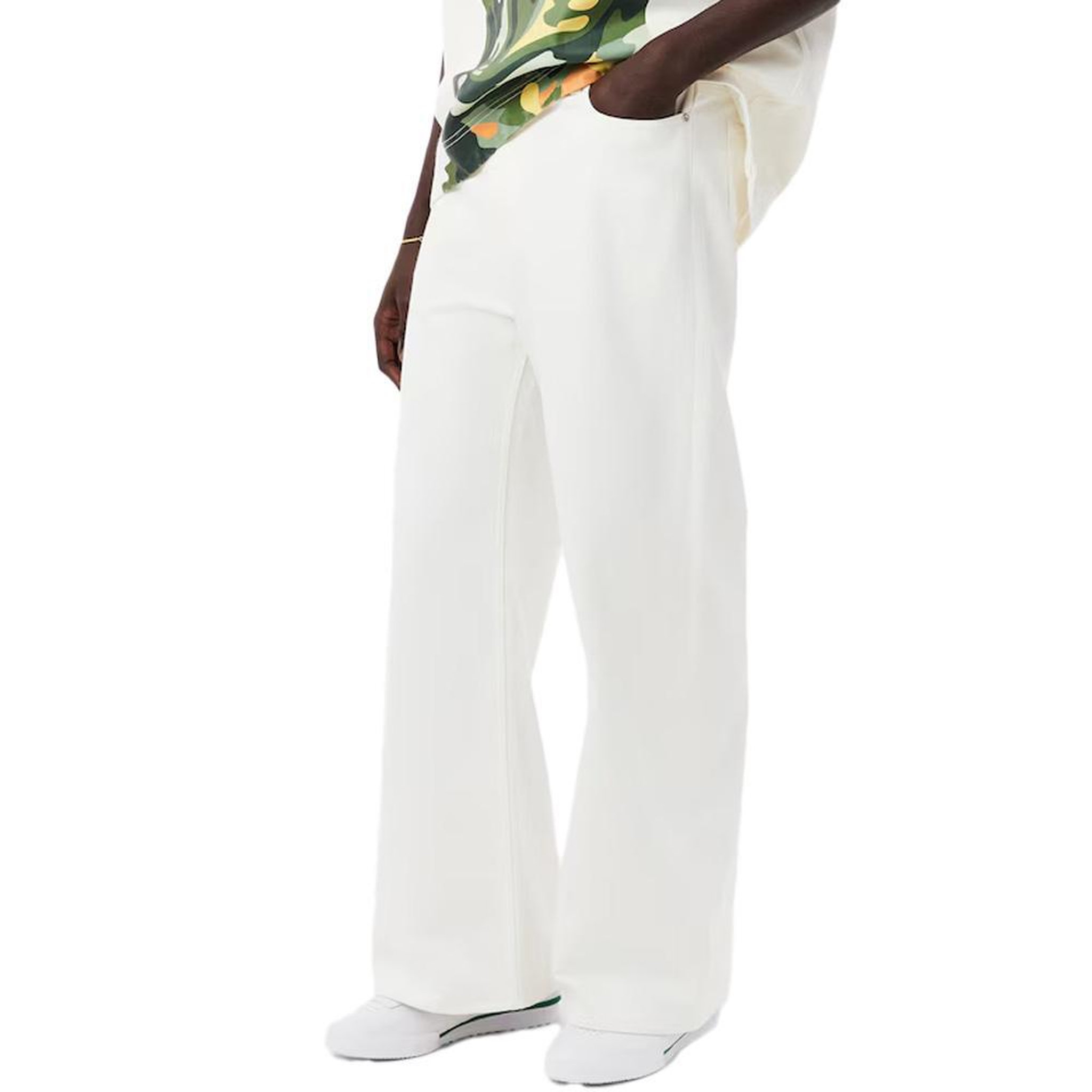 Lacoste Jean  Homme Lacoste Runway Wide. Coloris disponibles : Blanc
