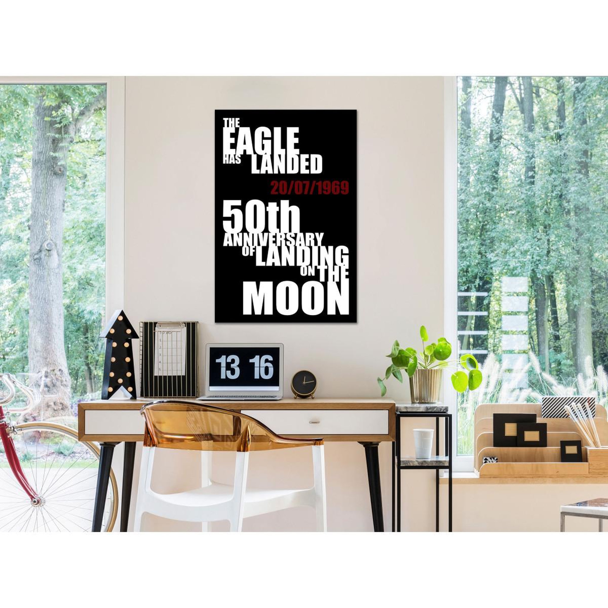 Voir la diapositive 2 : Paris Prix Tableau imprimé  moon landing
