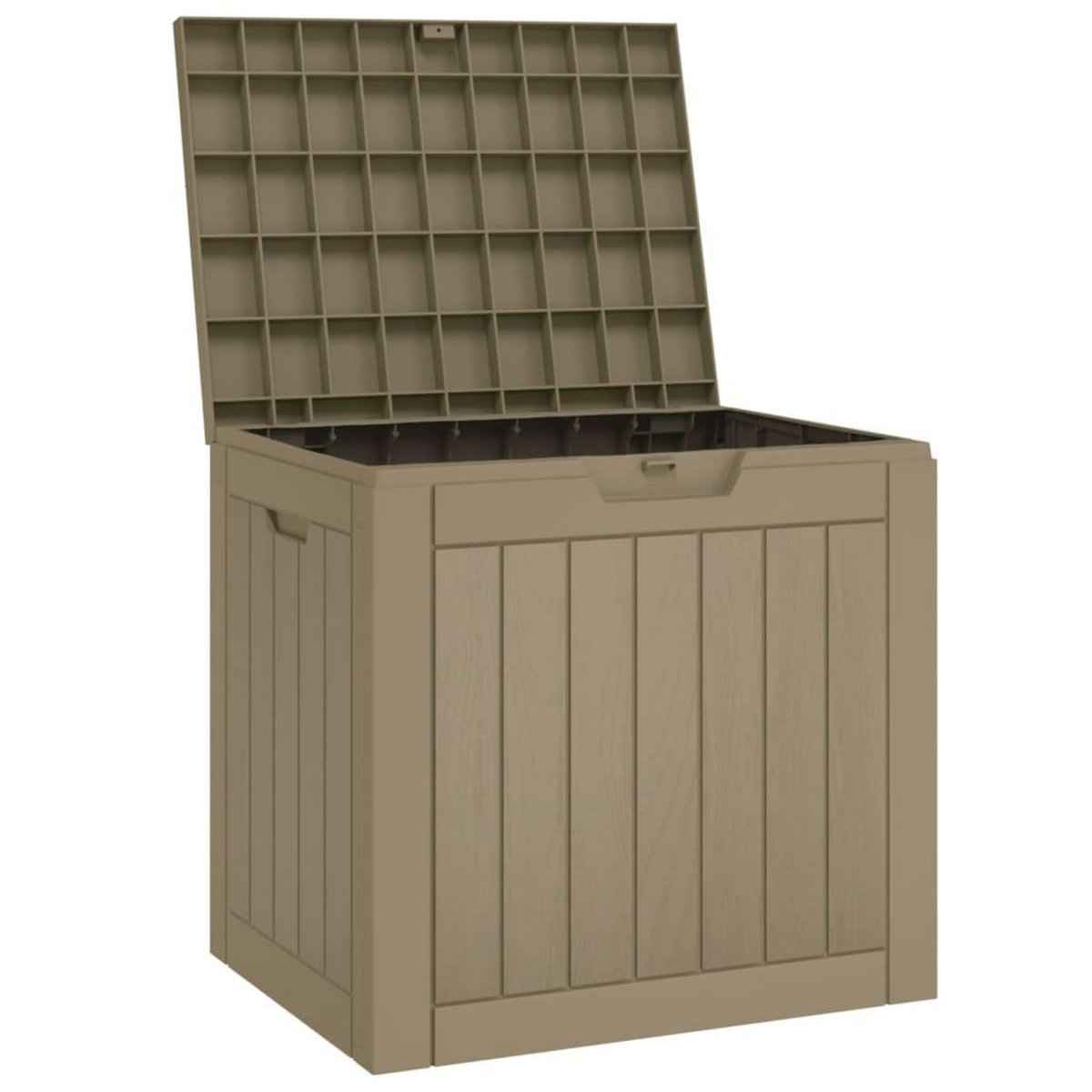 VIDAXL Boîte de stockage de jardin gris 55,5x43x53 cm polypropylene
