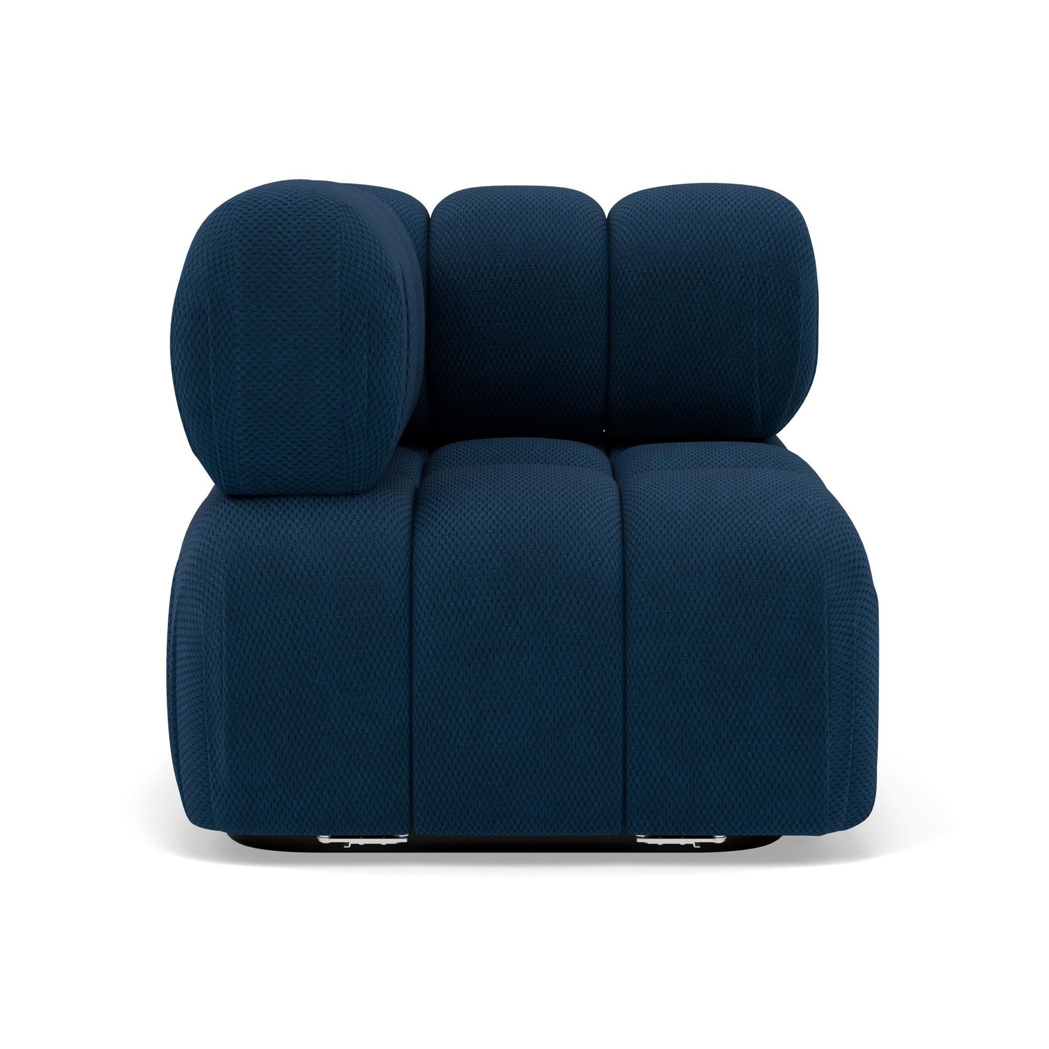 Voir la diapositive 1 : LISA DESIGN Ruby - module d'assise d'angle gauche en velours texturé