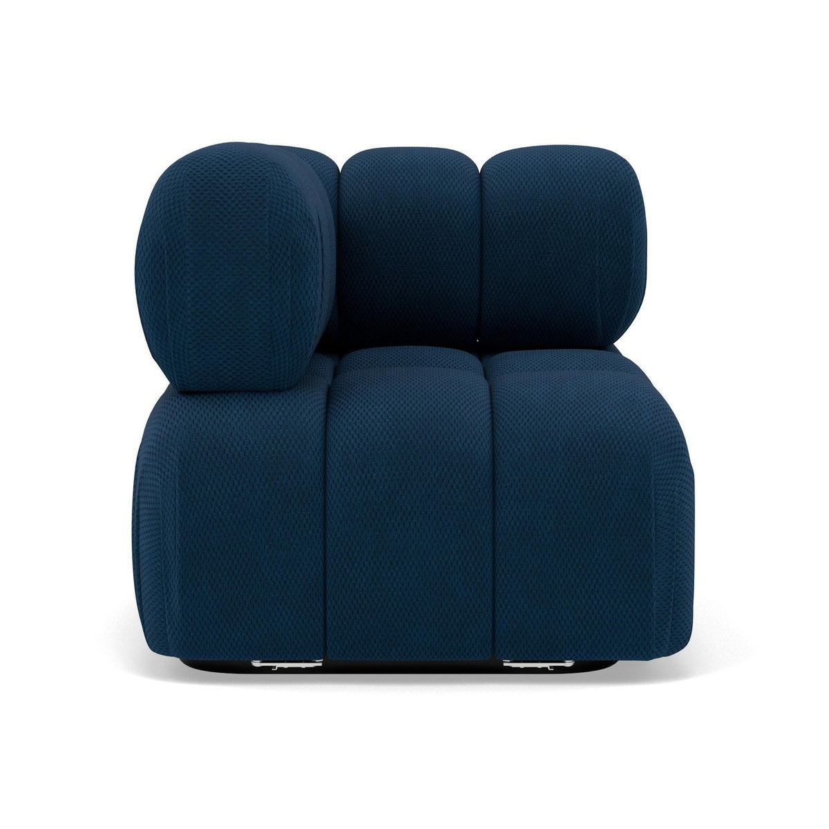 LISA DESIGN Ruby - module d'assise d'angle gauche en velours texturé