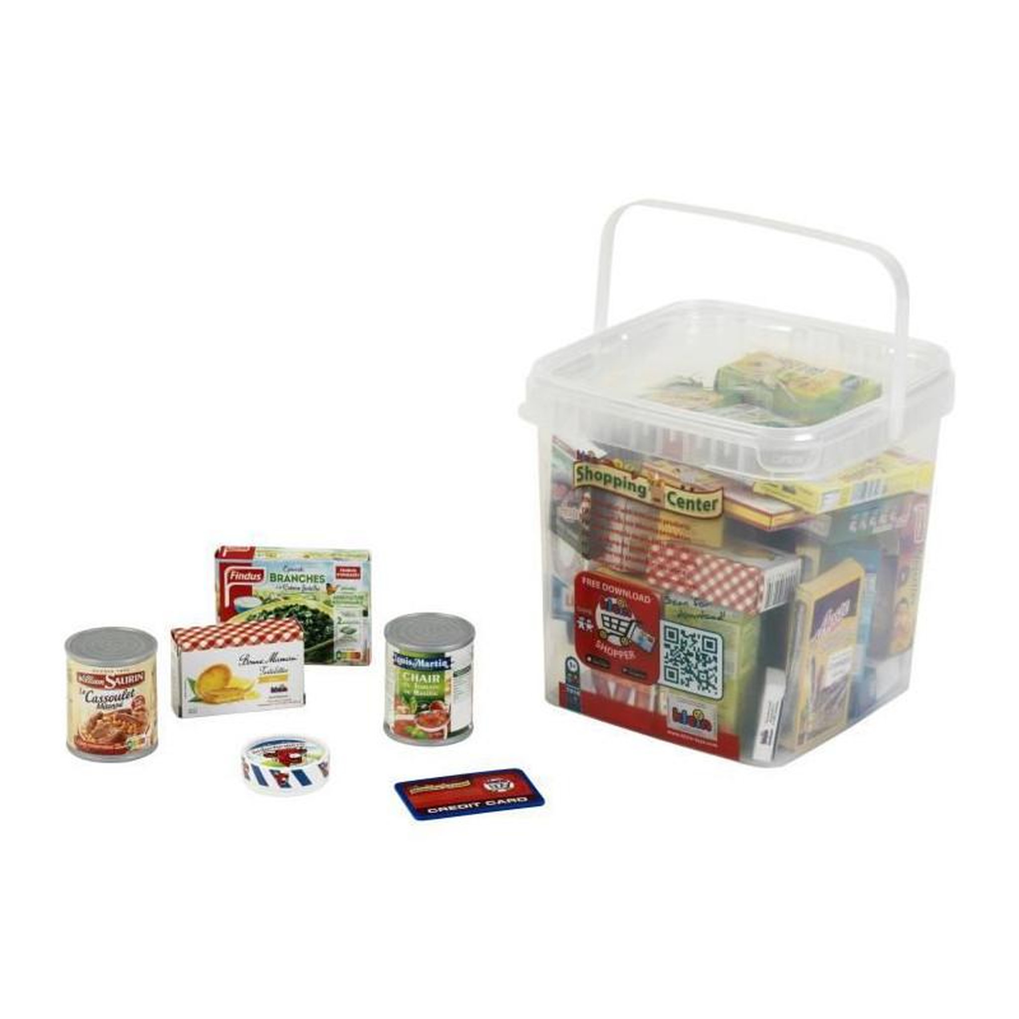 Voir la diapositive 2 : Klein Grande boîte de rangement garnie de boîtes d'aliments factices avec des marques connues et en langue française - KLEIN - 7210