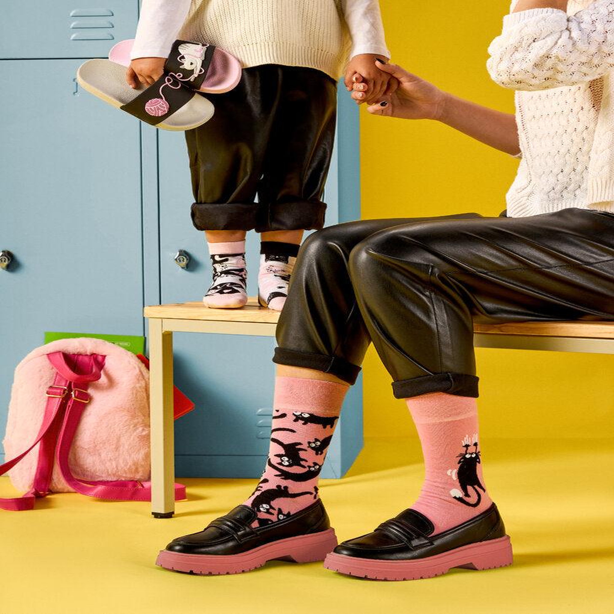Voir la diapositive 4 : DEDOLES Chaussettes chats roses