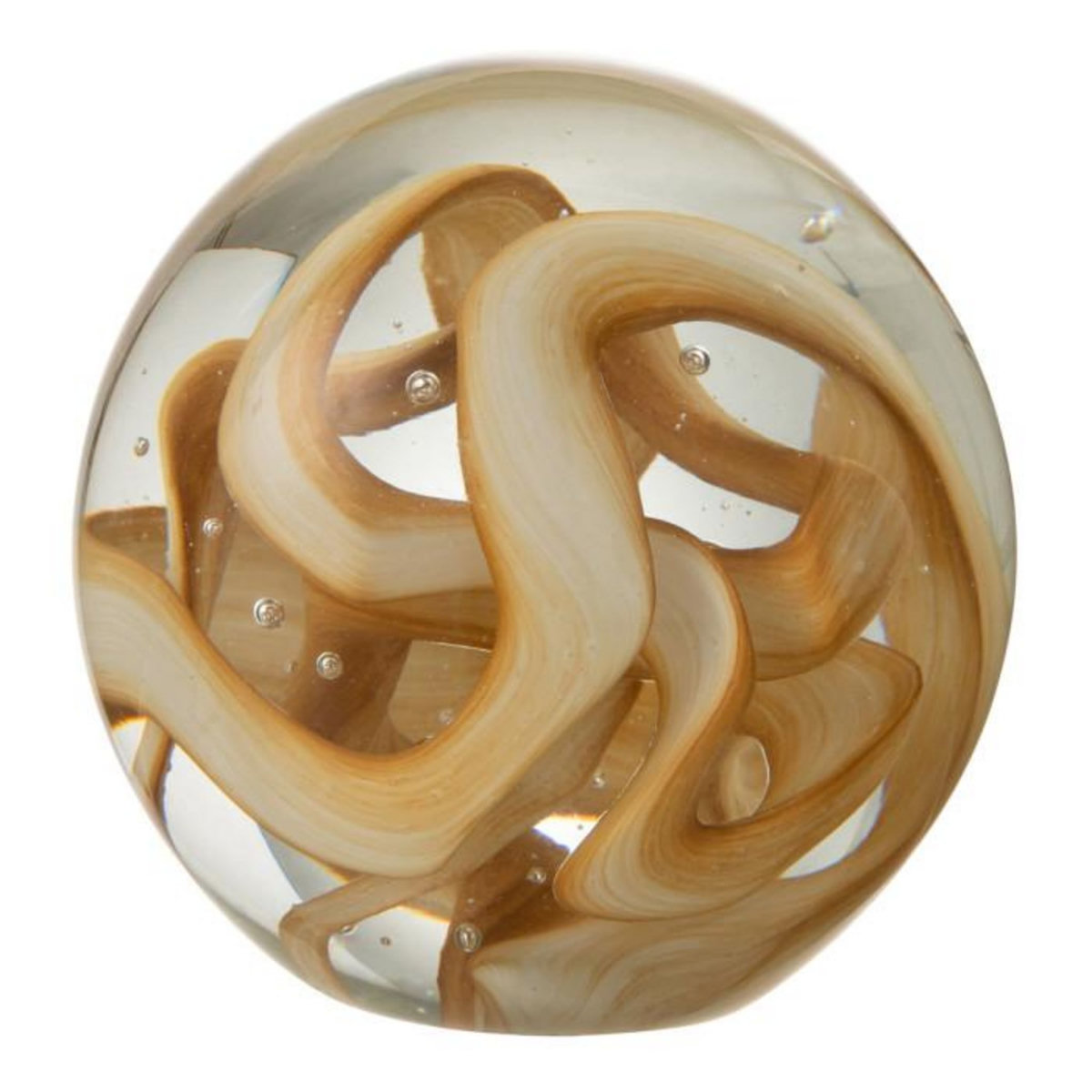 Paris Prix Presse-Papier en Verre  Guirlande  12cm Marron