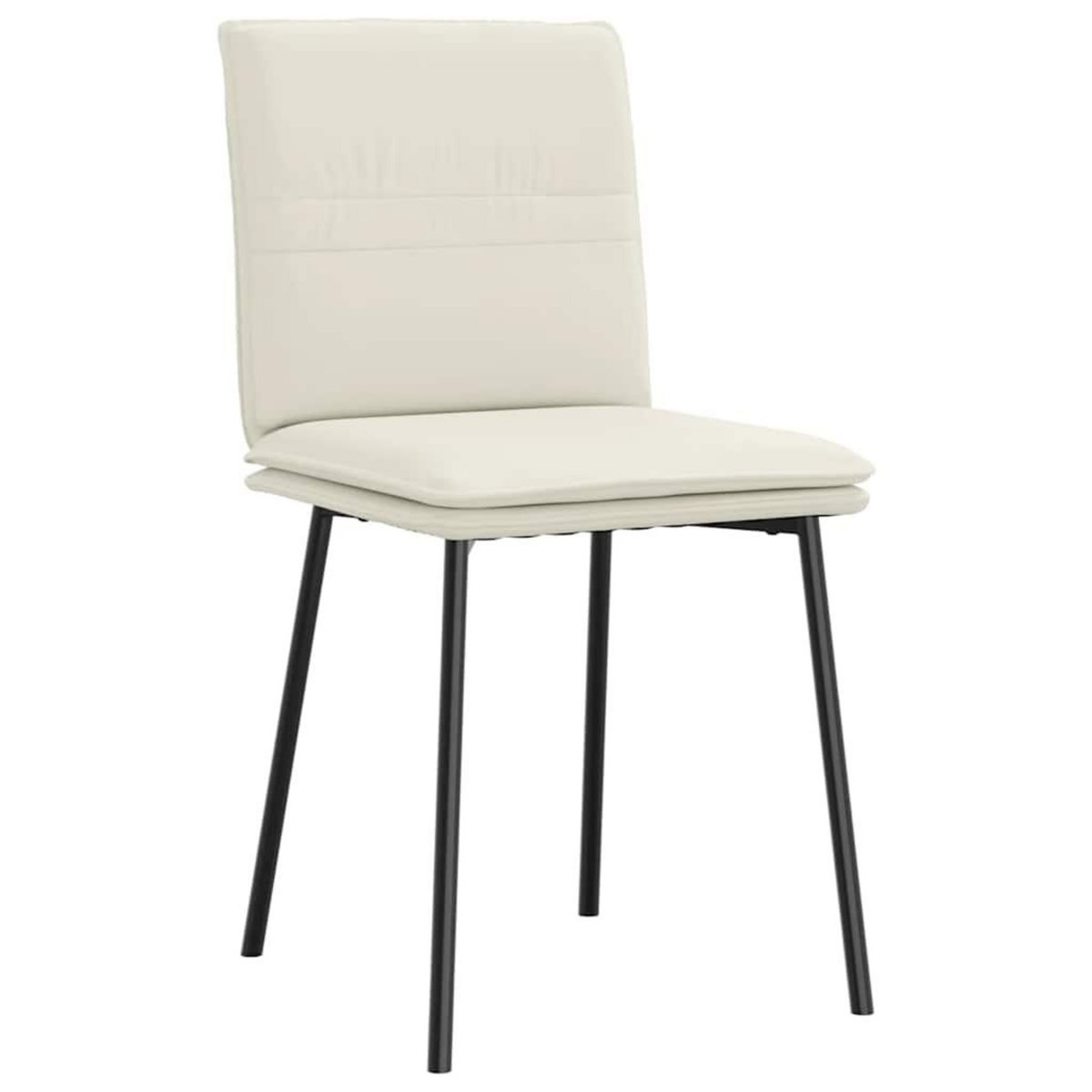 VIDAXL Chaises a manger lot de 4 Creme Velours