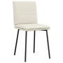Voir la diapositive 3 : VIDAXL Chaises a manger lot de 4 Creme Velours