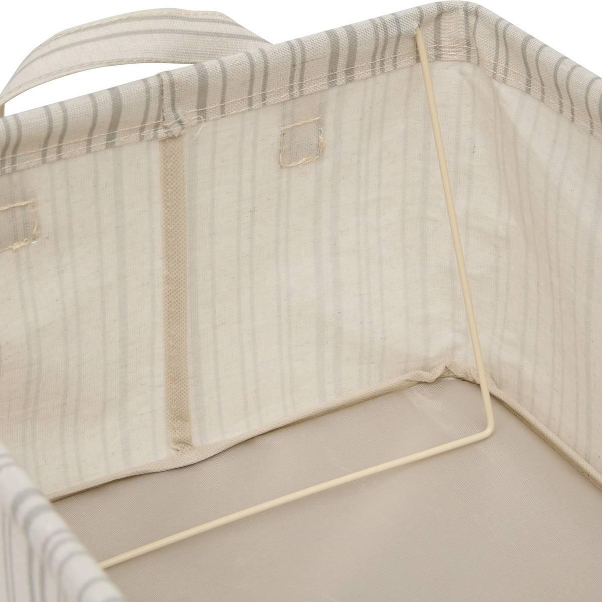 Voir la diapositive 3 : FIVE Panier de Rangement Pliable  Silnéa  40cm Beige Lin