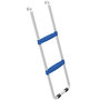 Voir la diapositive 1 : HOMCOM Échelle de trampoline 2 marches larges 150 Kg max. acier PP gris bleu