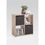Voir la diapositive 3 : Paris Prix Étagère 4 Cases Design  Gaman  70cm Chêne