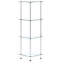 Voir la diapositive 2 : VIDAXL Etagere 4 niveaux Transparent 30x30x100 cm Verre trempe