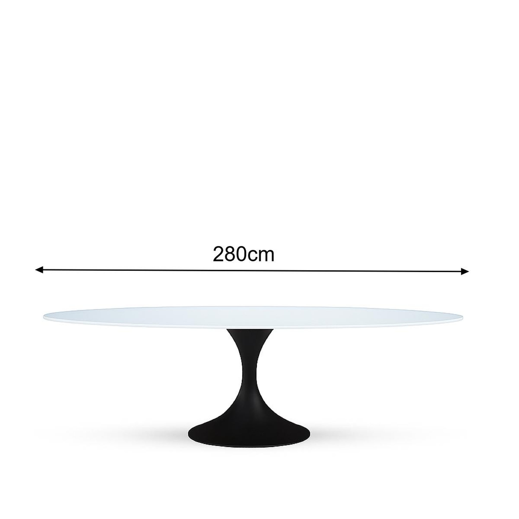 Voir la diapositive 5 : JLC KREATION Table forme irrégulière blanche et noir 280 cm calisia