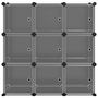 Voir la diapositive 3 : VIDAXL Cubes de rangement 9 pcs avec portes Noir PP