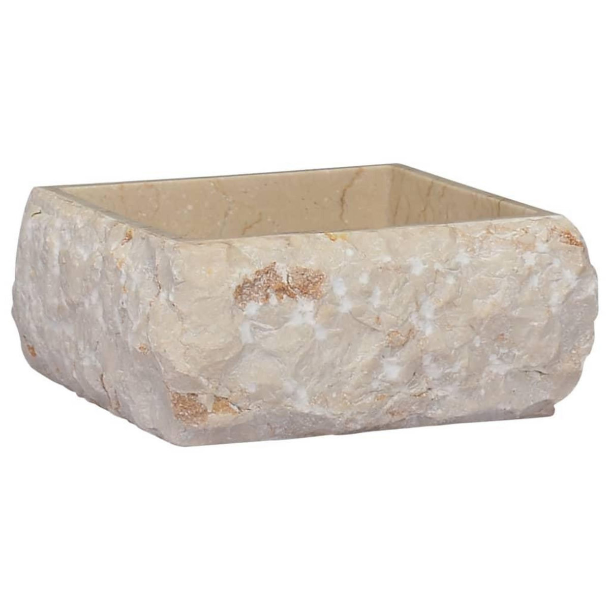 VIDAXL Lavabo Creme 30x30x13 cm Marbre