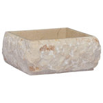 VIDAXL Lavabo Creme 30x30x13 cm Marbre