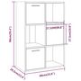 Voir la diapositive 6 : VIDAXL Armoire de rangement Chene fume 60x29,5x90 cm