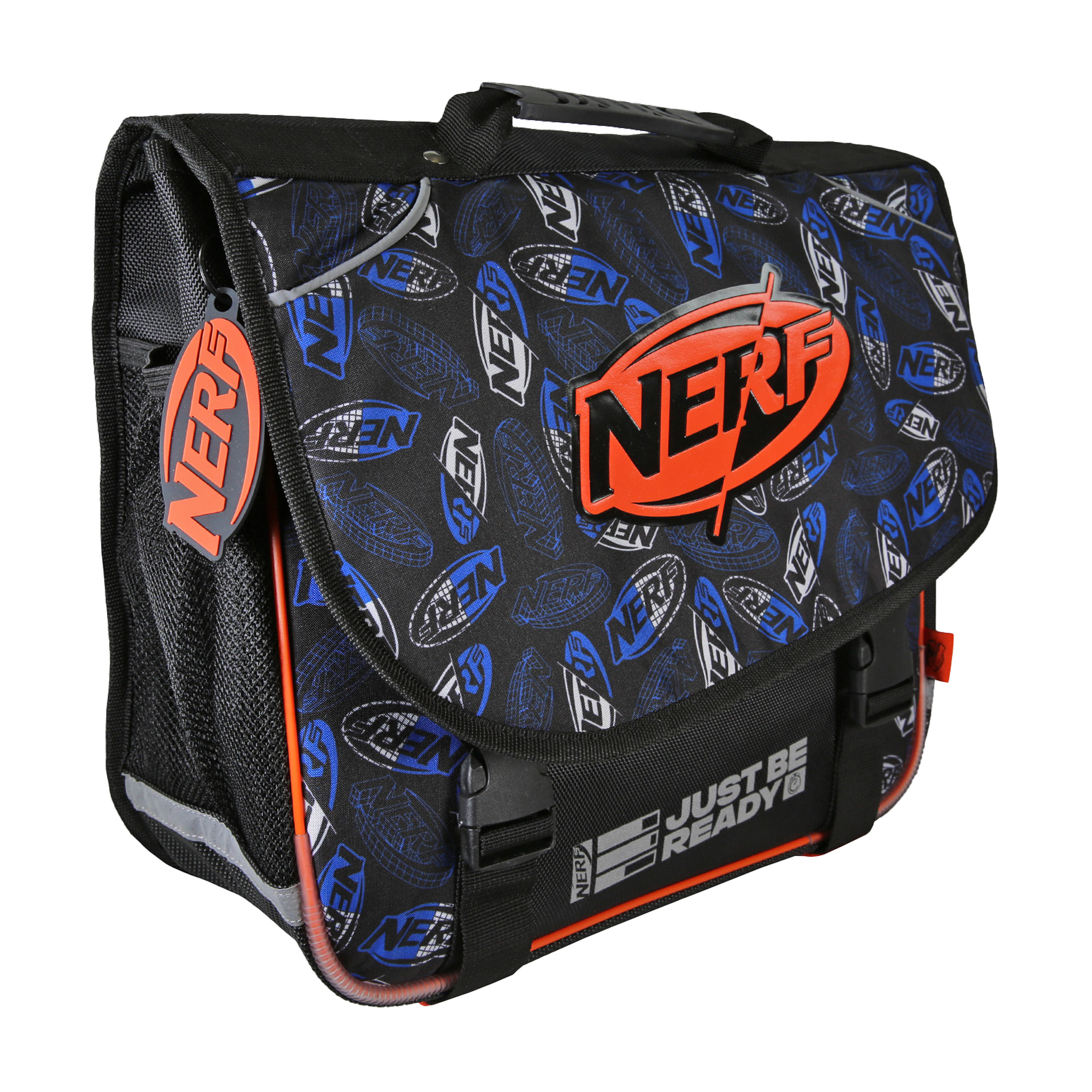 Voir la diapositive 2 : Bagtrotter NERF - Cartable scolaire 38 cm OFF SCREEN - Noir & Orange - 2 compartiments