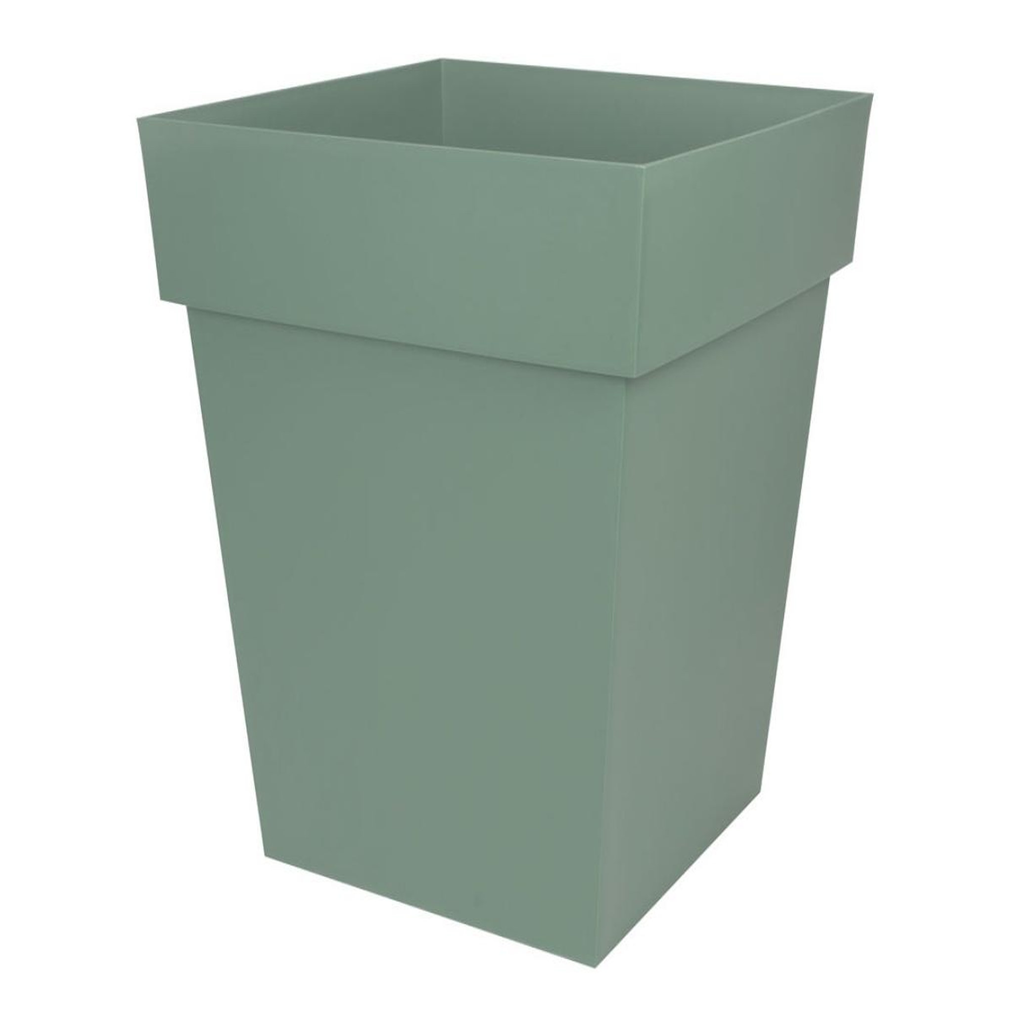 Eda Pot de fleurs carré Toscane 49,5 x H.52,5 cm - Vert laurier - Eda