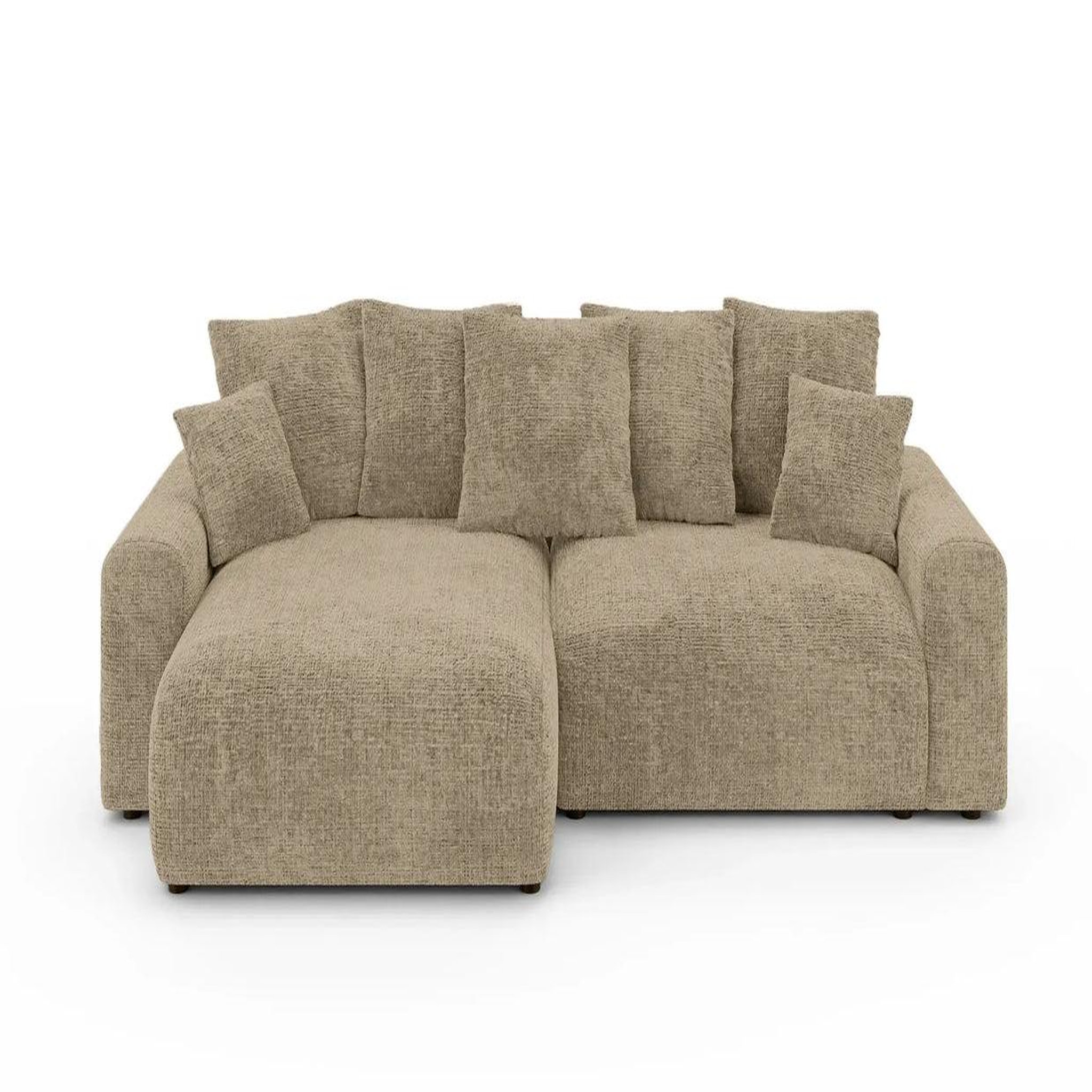 Voir la diapositive 1 : CASANOVA PARIS Oli - canapé d'angle convertible tissu chenille 4 places