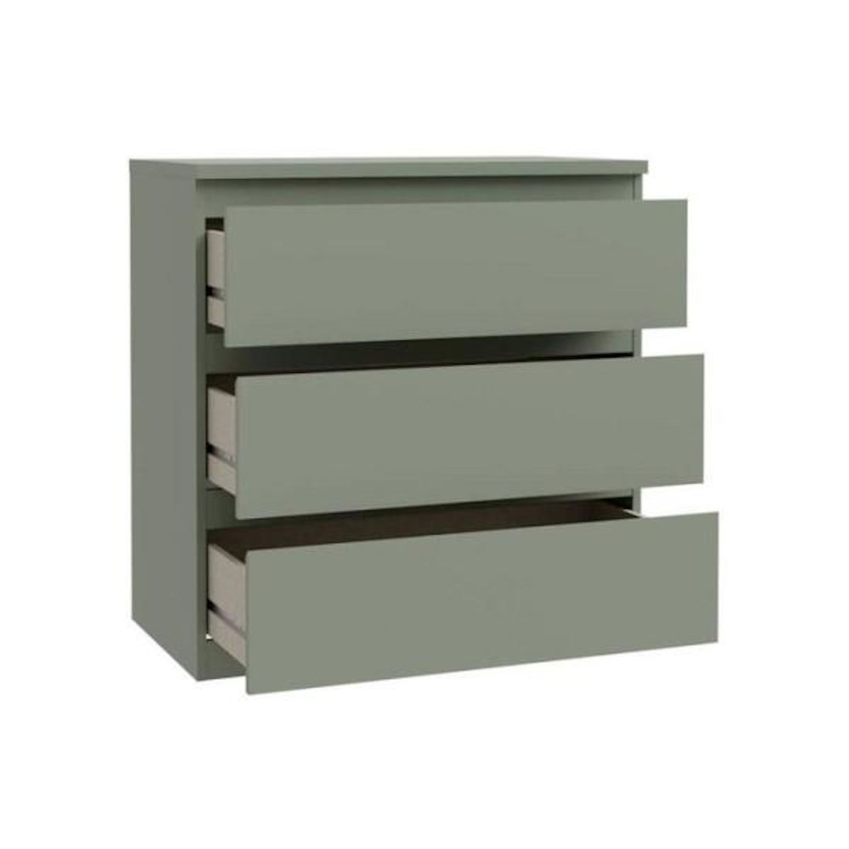 MARKET24 Commode - EDMORE - 3 tiroirs - Sauge - 77,2 x 42 x 79,8 cm