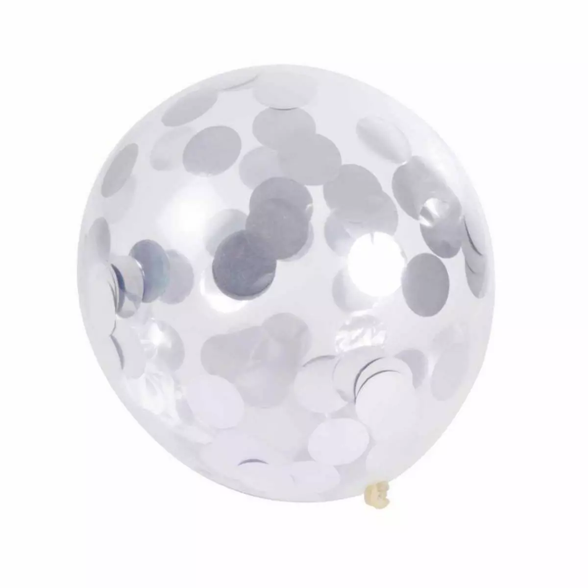 Paris Prix Lot de 6 Ballons Gonflables  Confettis  30cm Argent