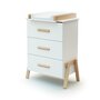 Voir la diapositive 3 : AT4 Chambre bébé lit, commode à langer 3 tiroirs et armoire CANAILLE bois
