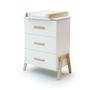 Voir la diapositive 3 : AT4 Chambre bébé lit, commode à langer 3 tiroirs et armoire CANAILLE bois