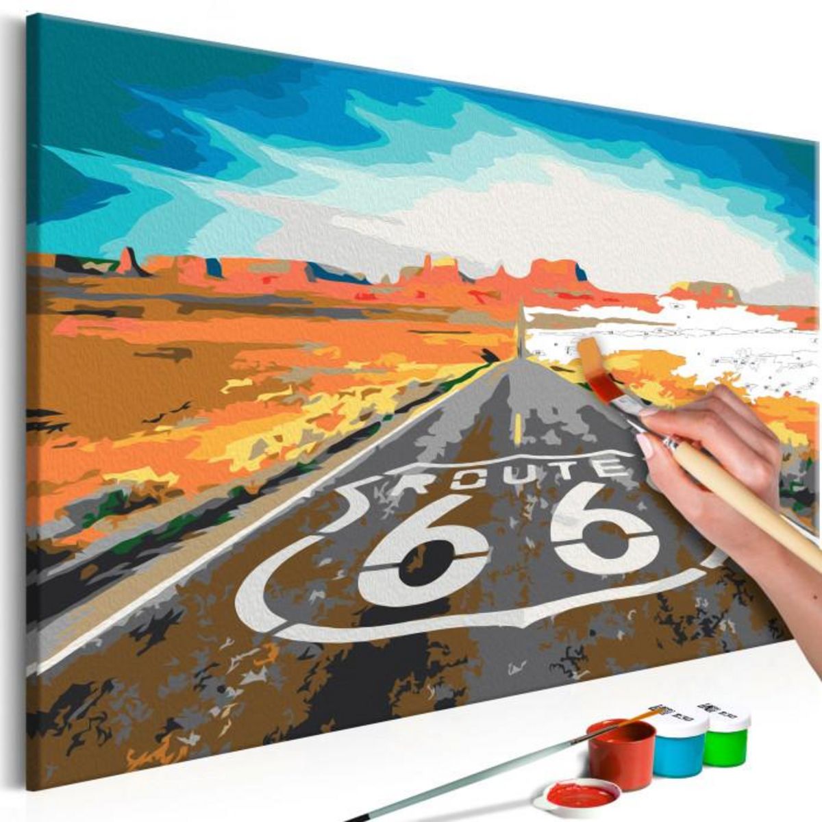 Paris Prix Tableau à Peindre Soi-Même  Route 66  40x60cm