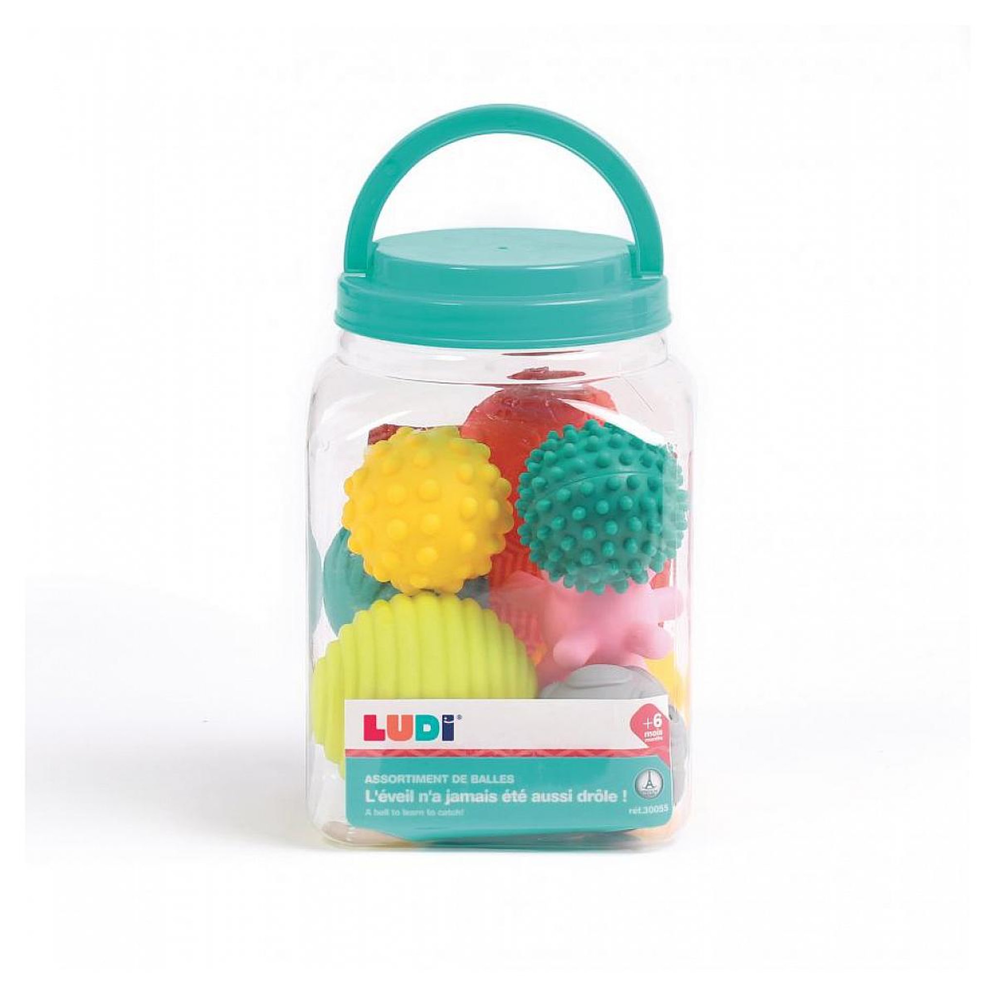 LUDI 8 balles assorties pour les petits