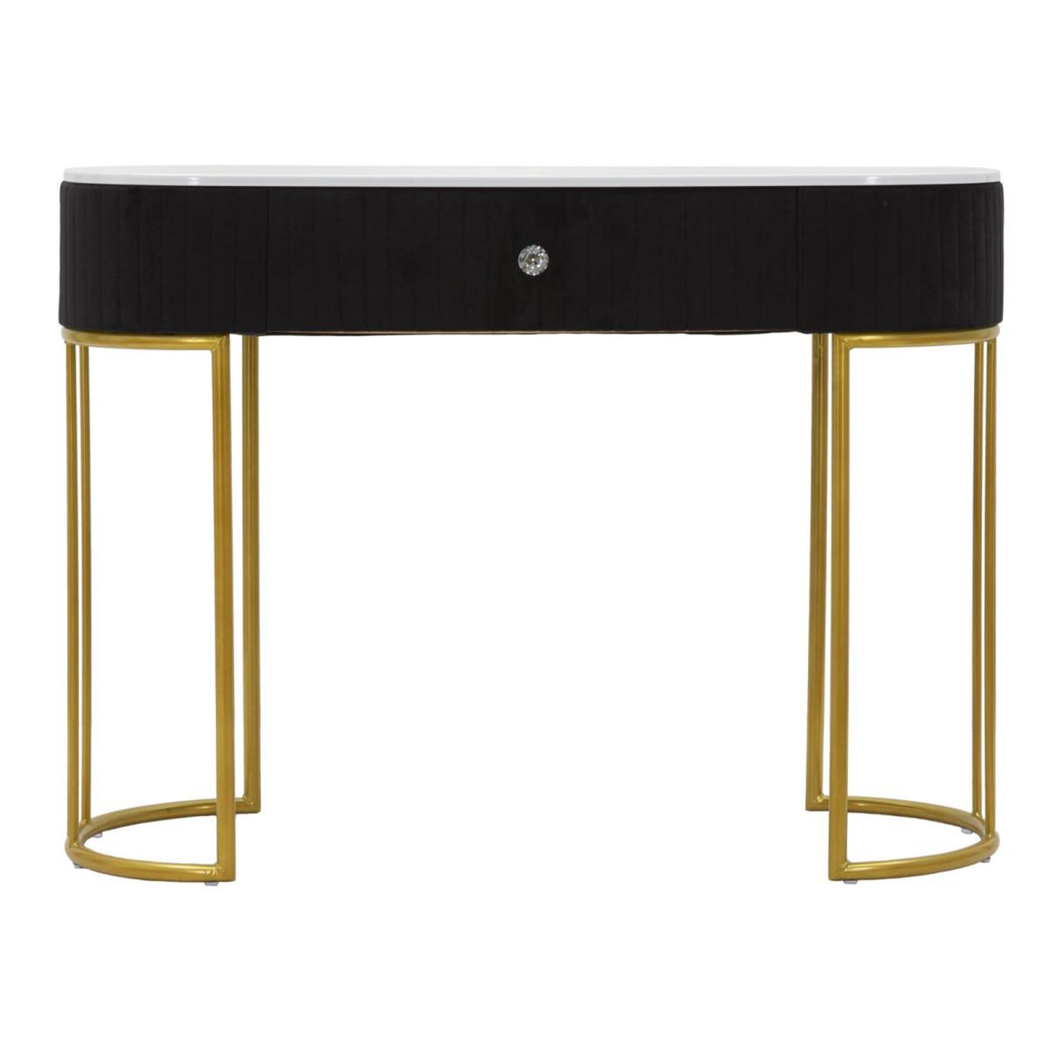 Voir la diapositive 2 : Paris Prix Console design effet marbre  montpellier  100cm noir & or