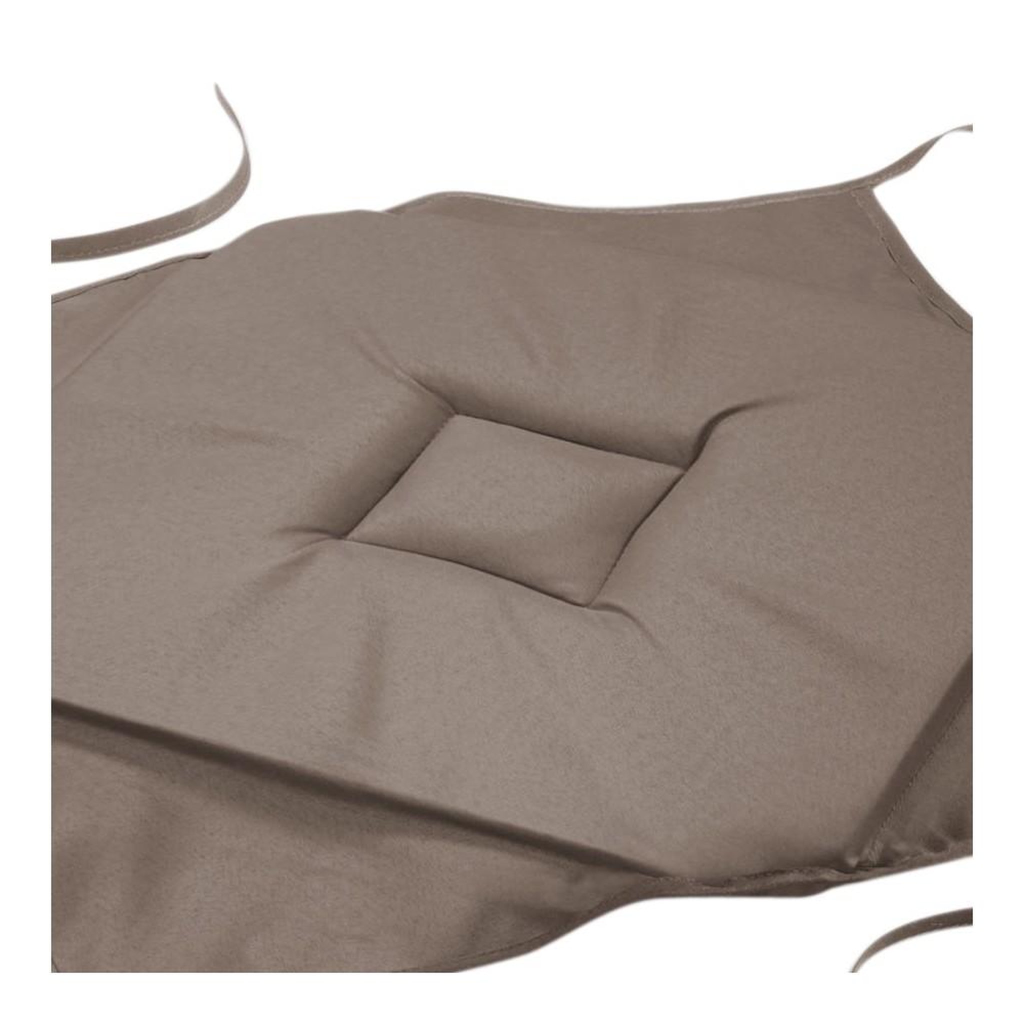 Voir la diapositive 2 : Douceur d'Intérieur Lot de 4 galettes de chaise à rabat coloris Taupe