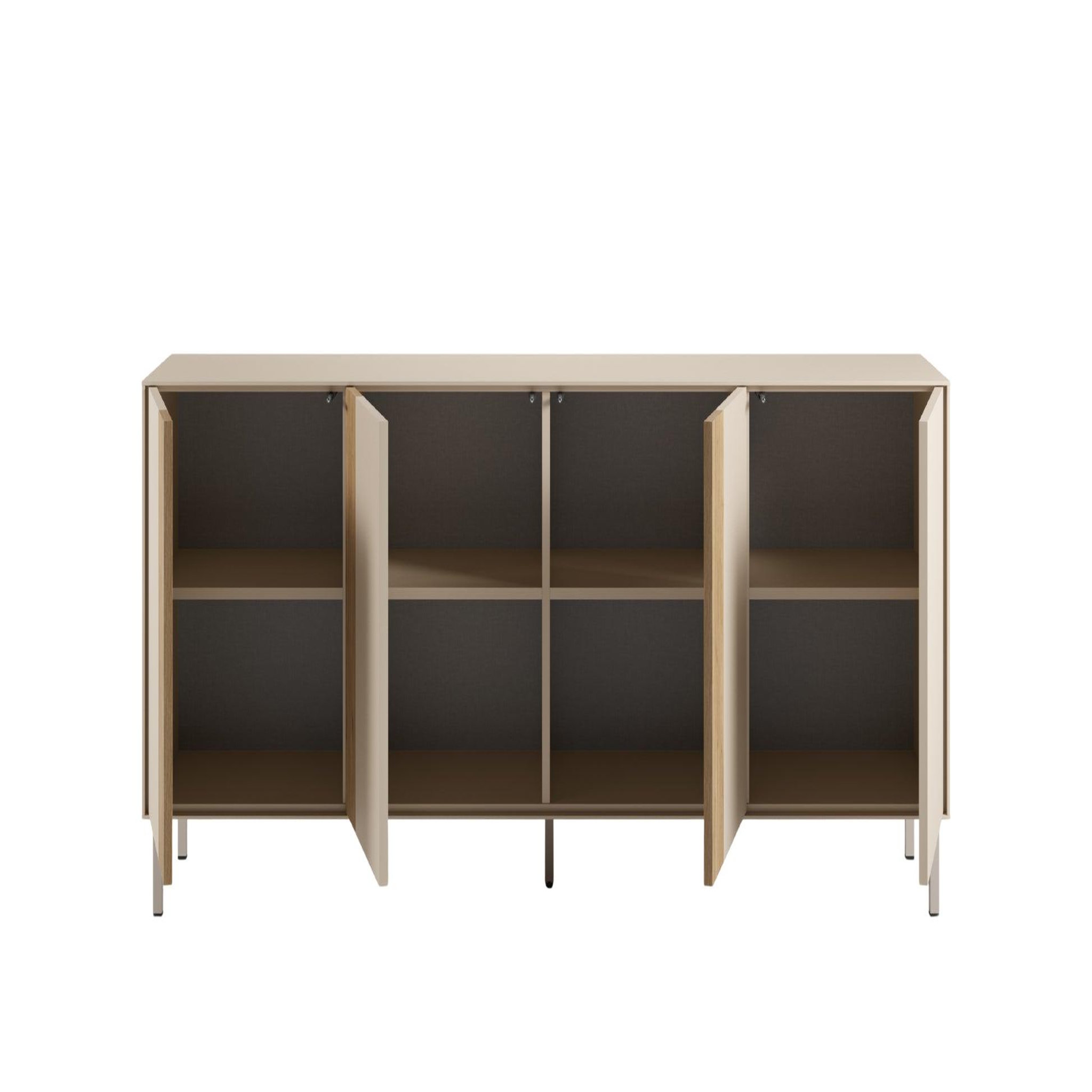 Voir la diapositive 6 : CASANOVA PARIS Eldio - buffet 180cm en mélamine beige