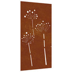 VIDAXL Decoration murale jardin 105x55 cm acier corten design de fleur