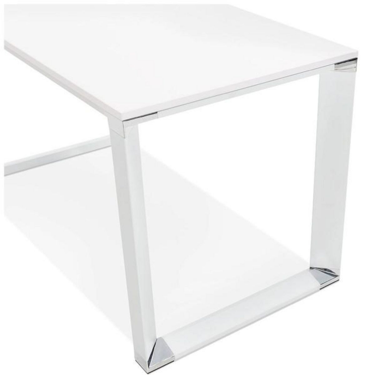 Paris Prix Bureau Design en Bois & Métal  Lumio  140cm Blanc